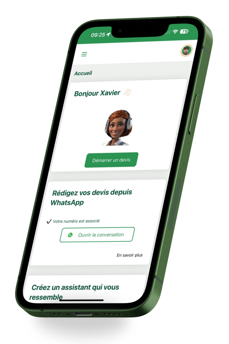 Créer vos devis sur Renalto app