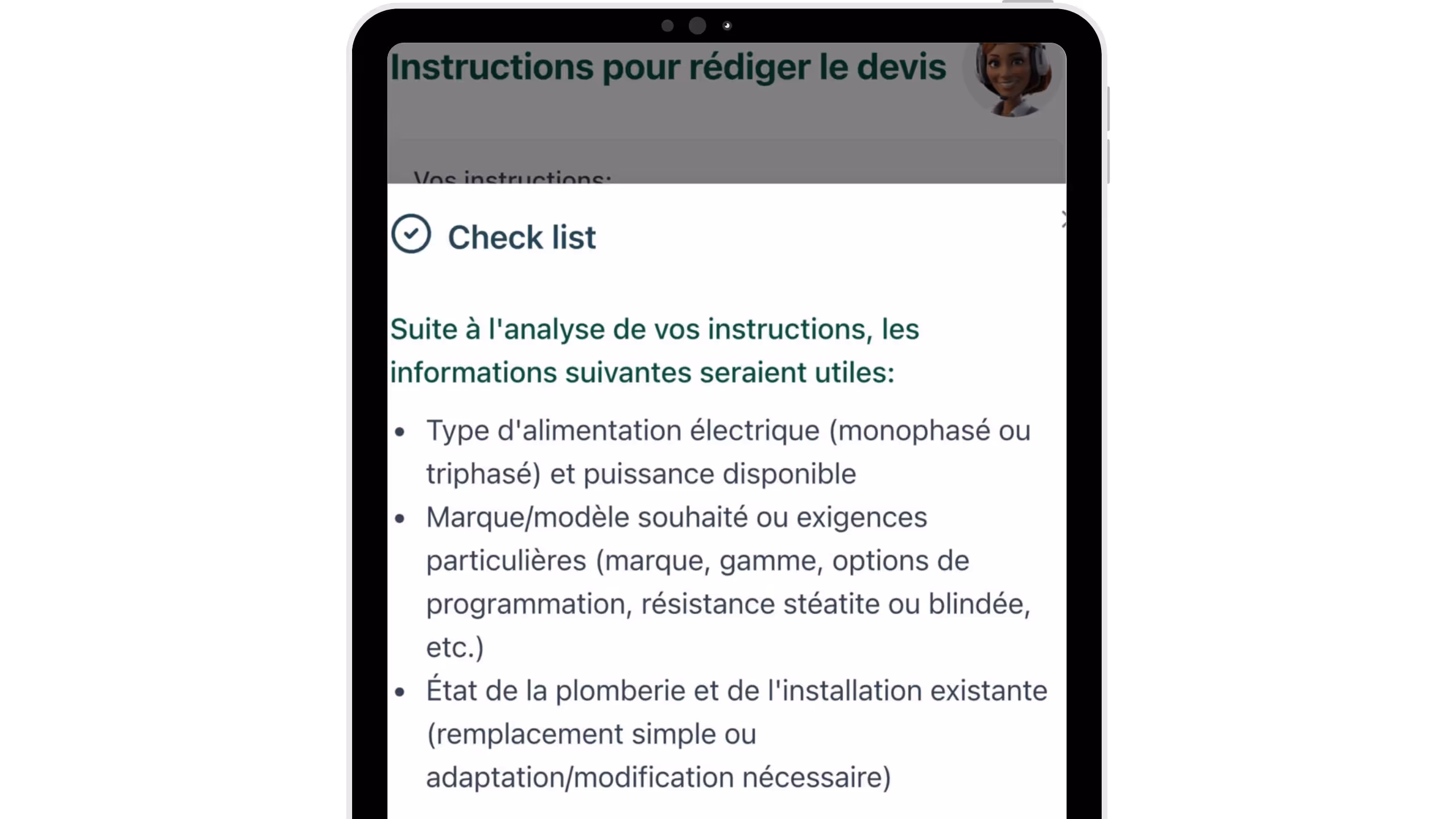 suggestion de prestation sur Renalto app