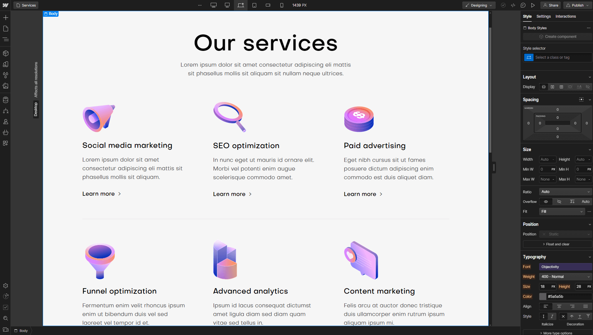 Icons And Graphics - Creativflow X Webflow Template