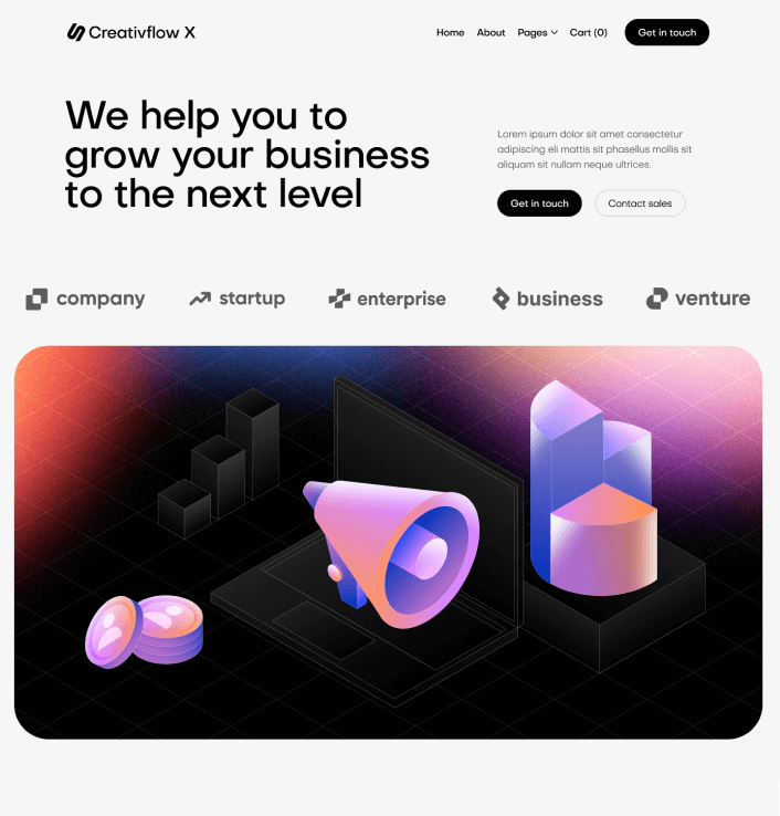 Creativflow X - Home V3 Main Page - Marketing Agency Webflow Template