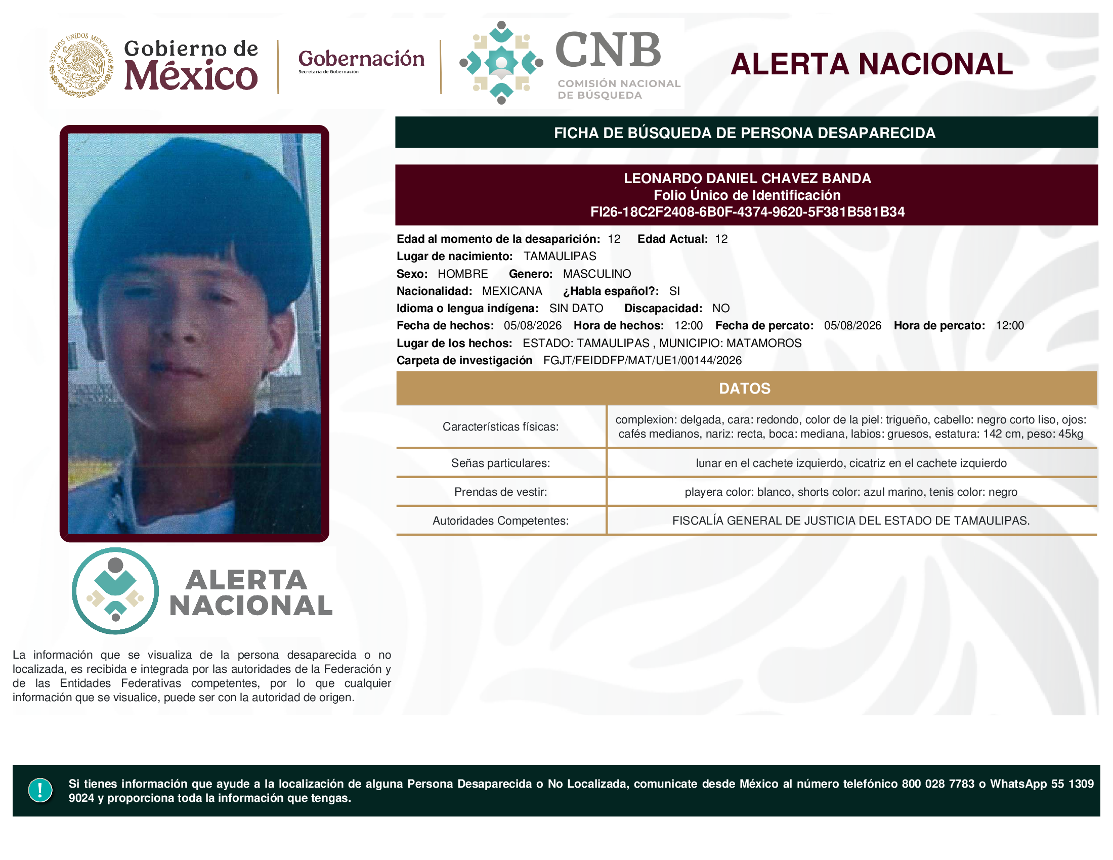 LEONARDO DANIEL CHAVEZ BANDA