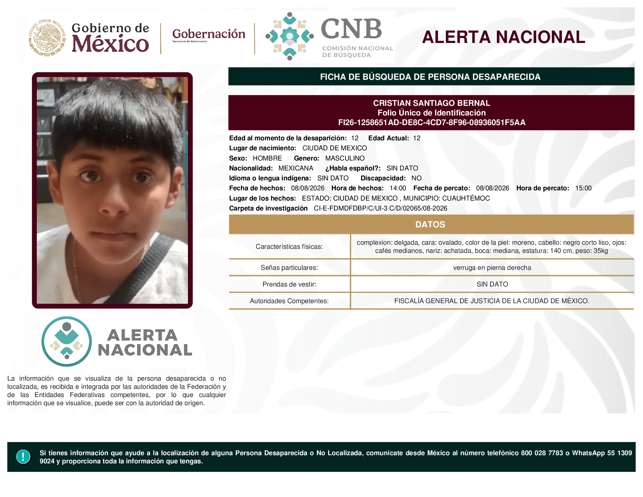 CRISTIAN SANTIAGO BERNAL