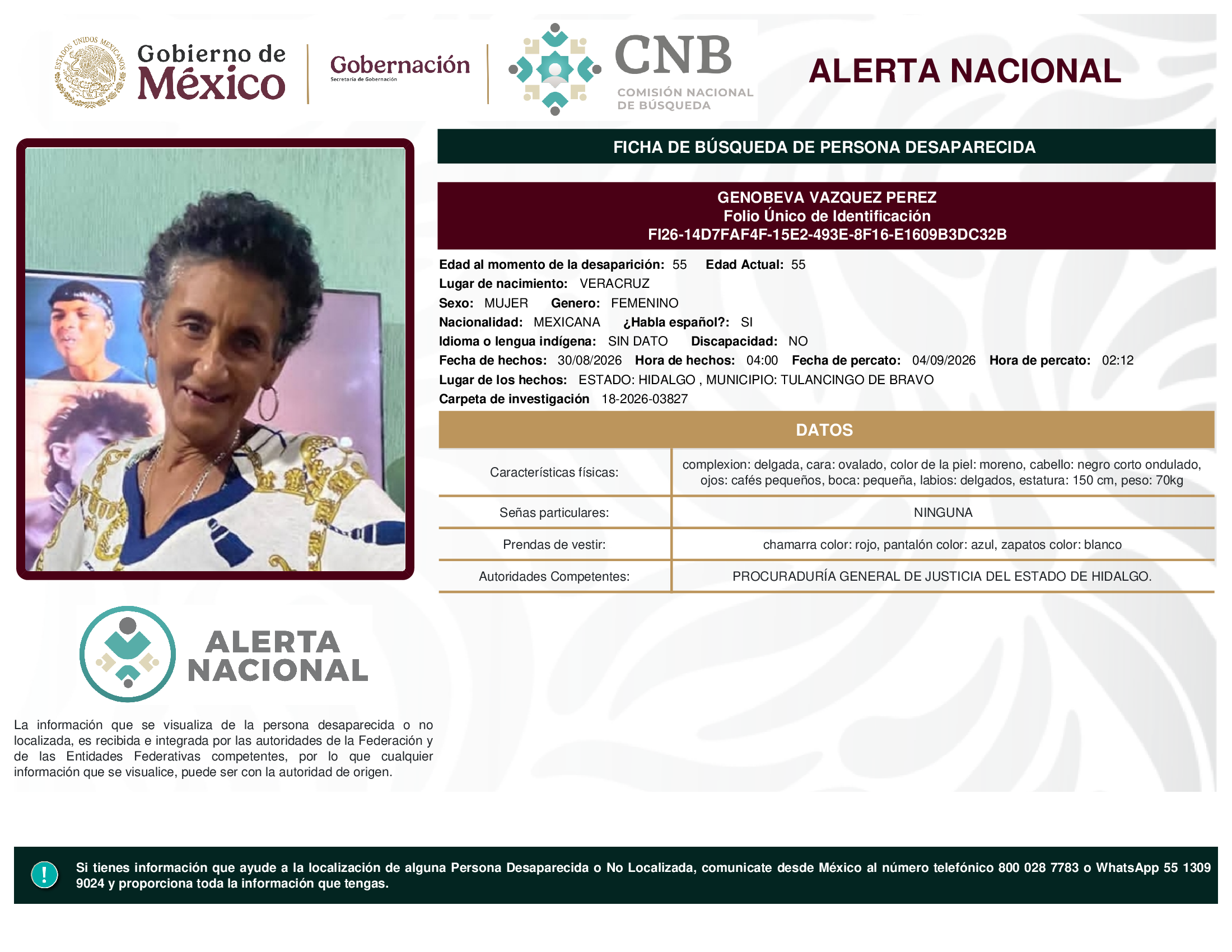 GENOBEVA VAZQUEZ PEREZ