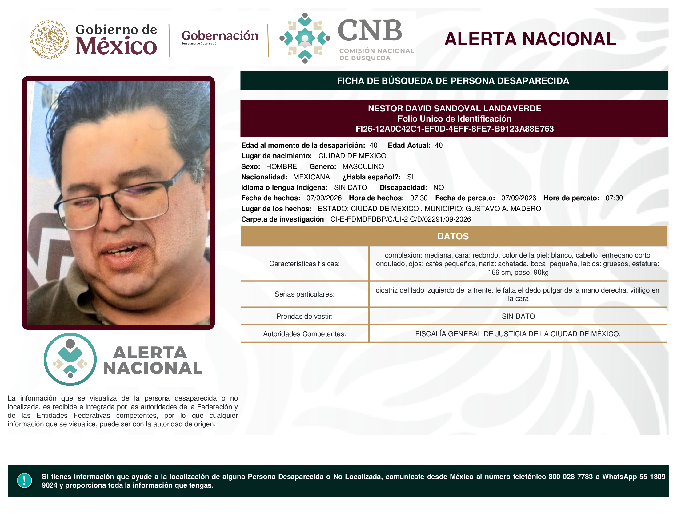 NESTOR DAVID SANDOVAL LANDAVERDE