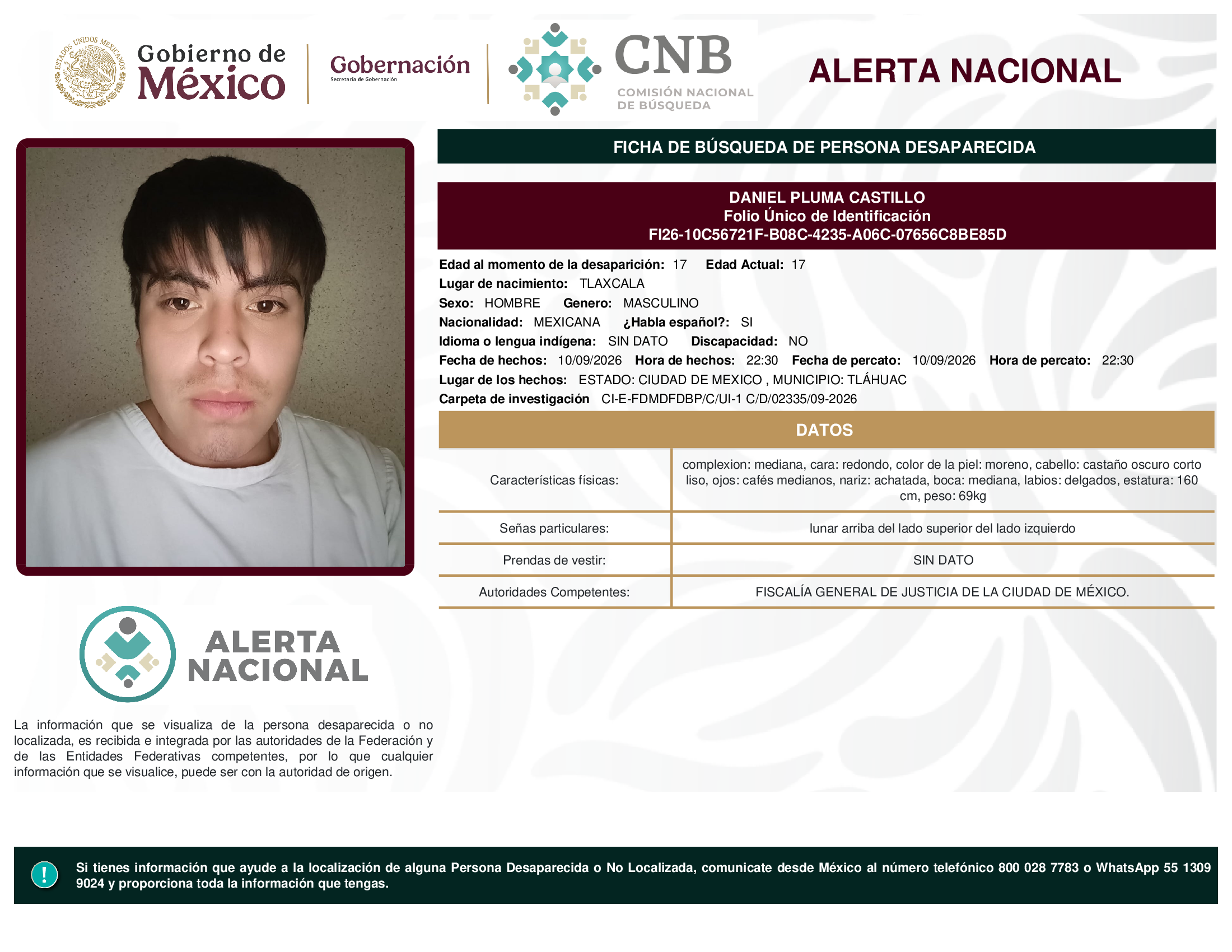 DANIEL PLUMA CASTILLO