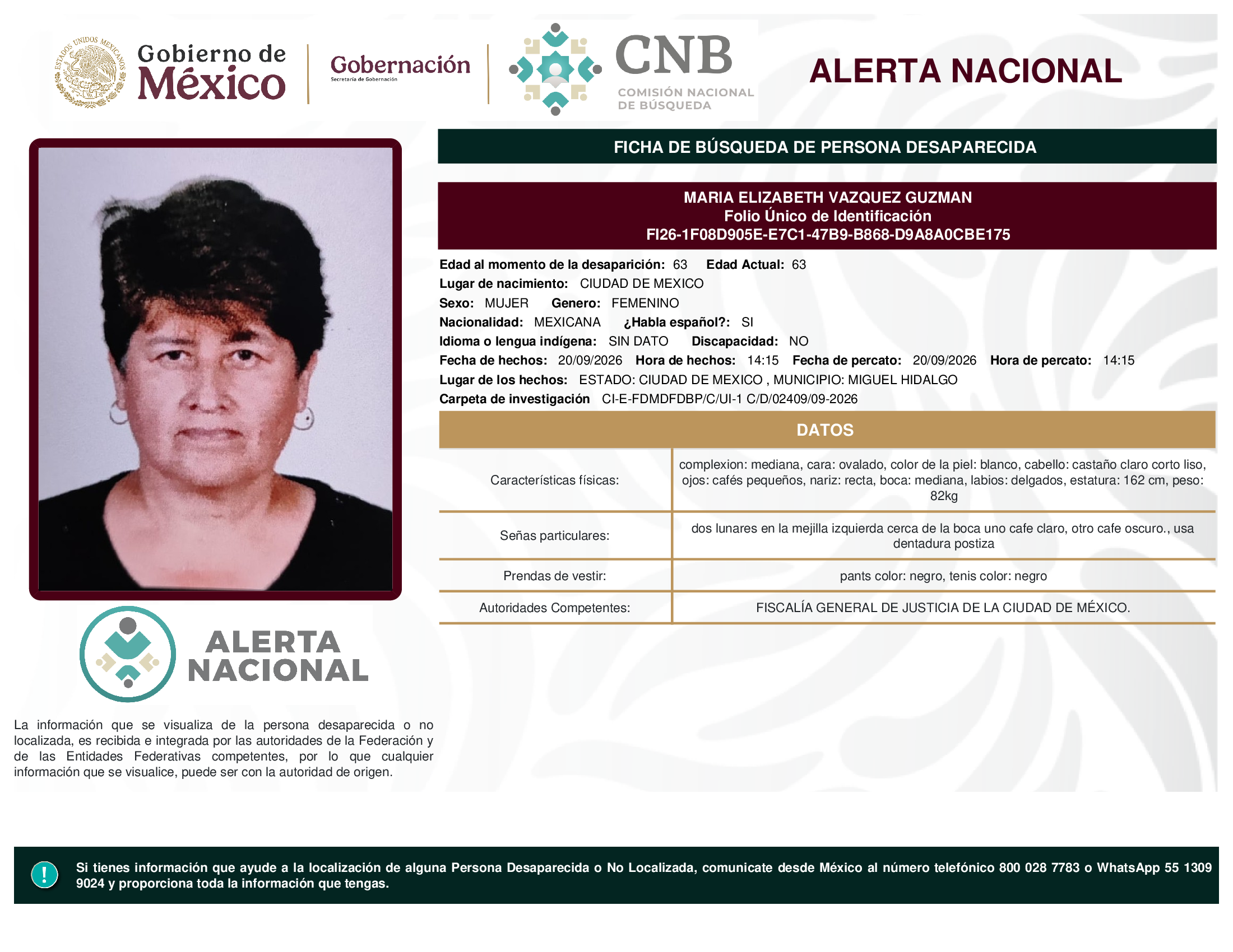 MARIA ELIZABETH VAZQUEZ GUZMAN