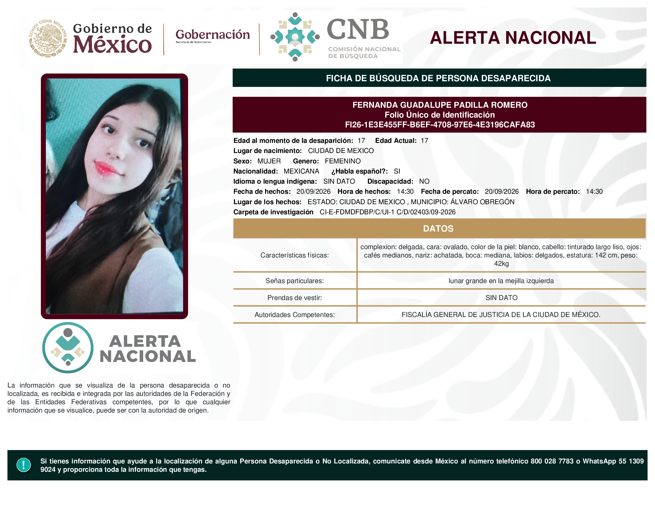 FERNANDA GUADALUPE PADILLA ROMERO