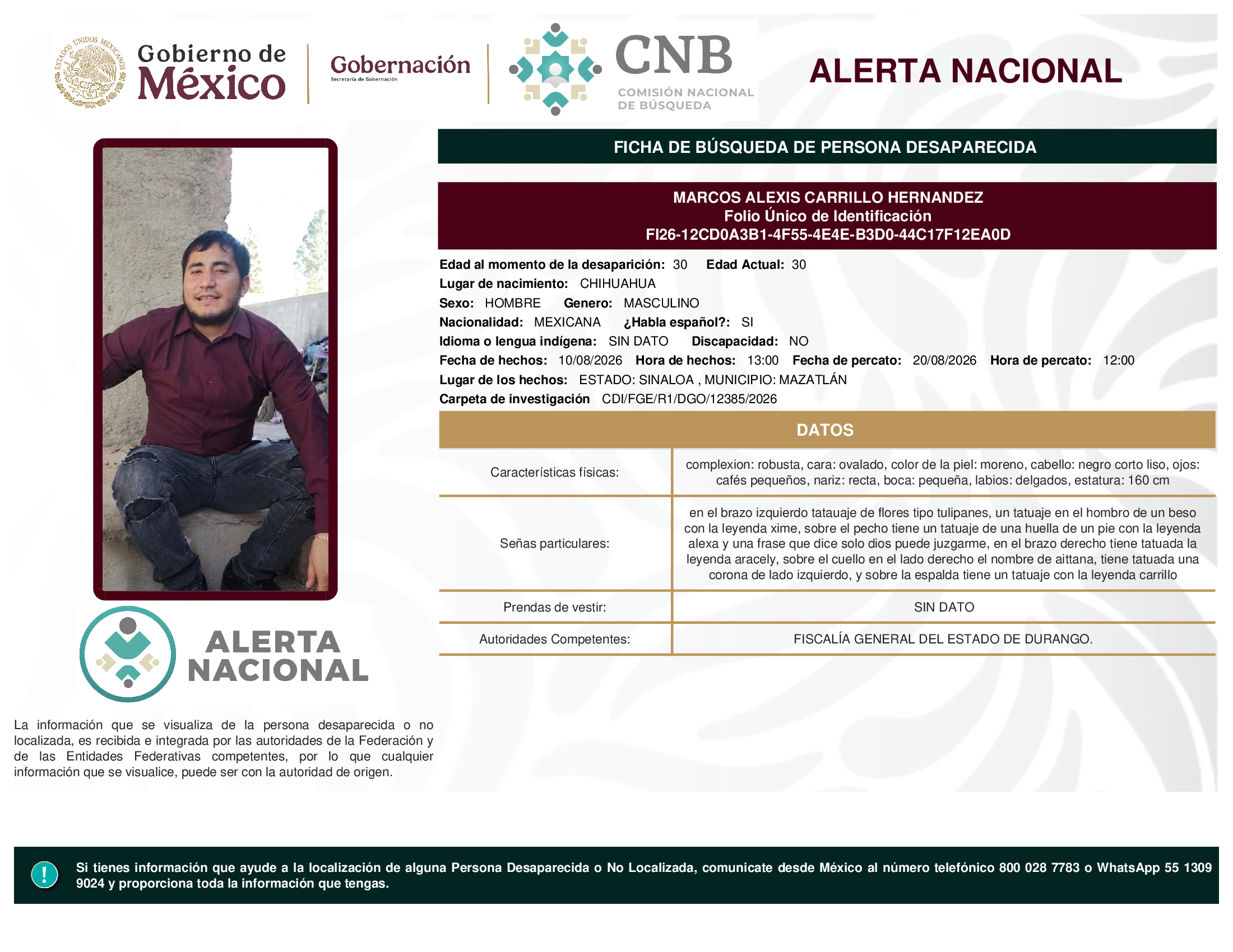 MARCOS ALEXIS CARRILLO HERNANDEZ