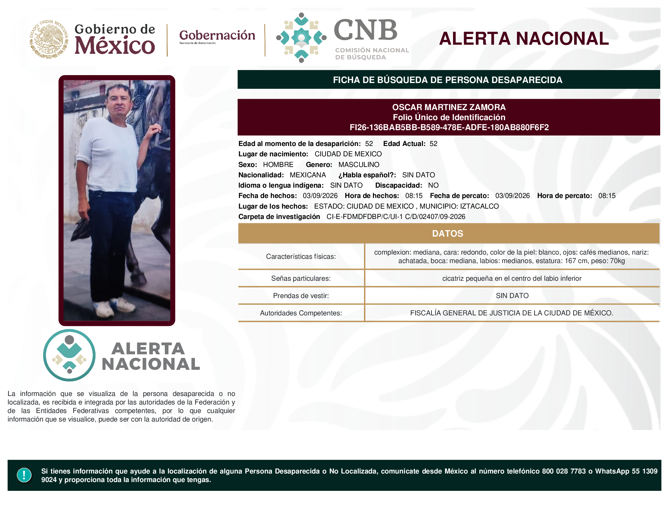 OSCAR MARTINEZ ZAMORA