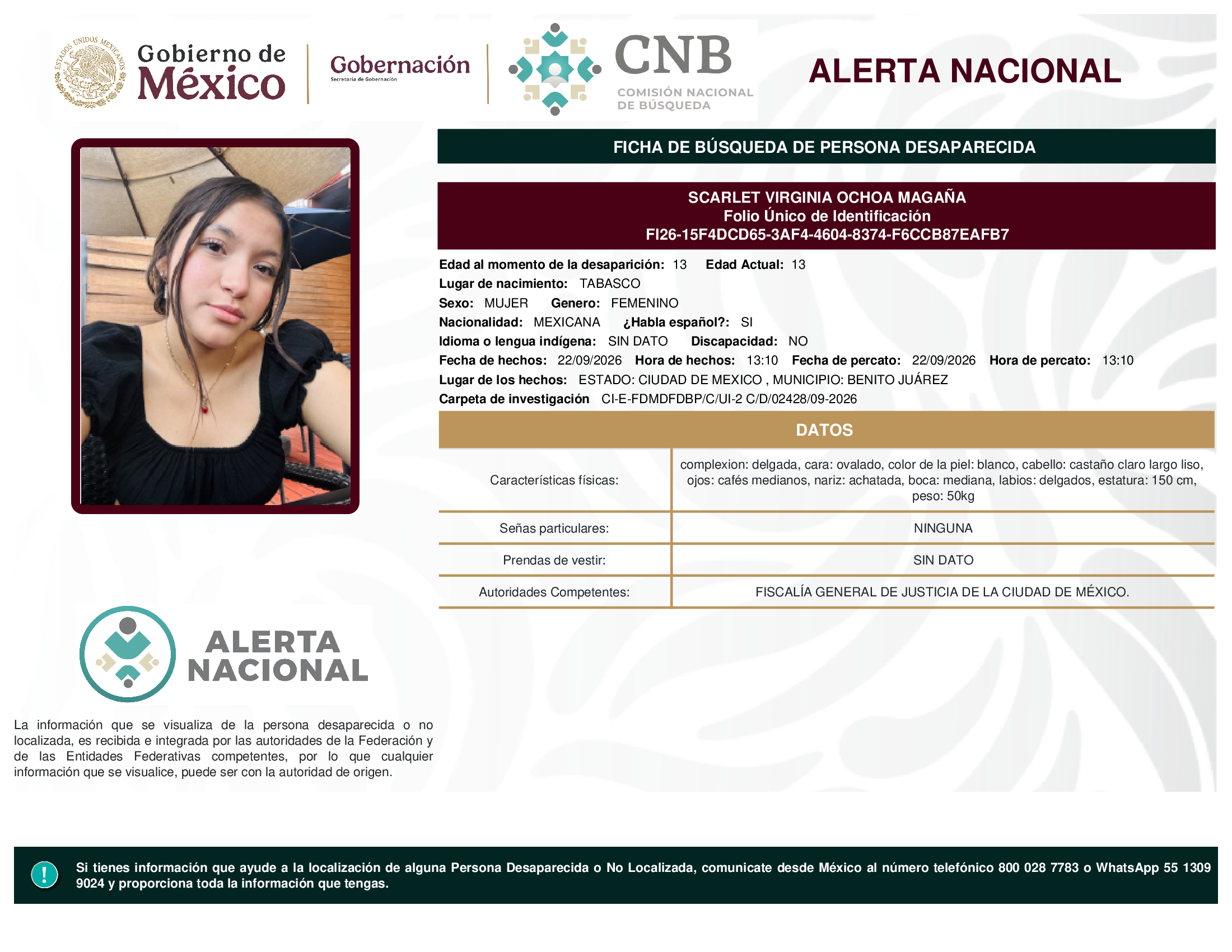SCARLET VIRGINIA OCHOA MAGAÑA