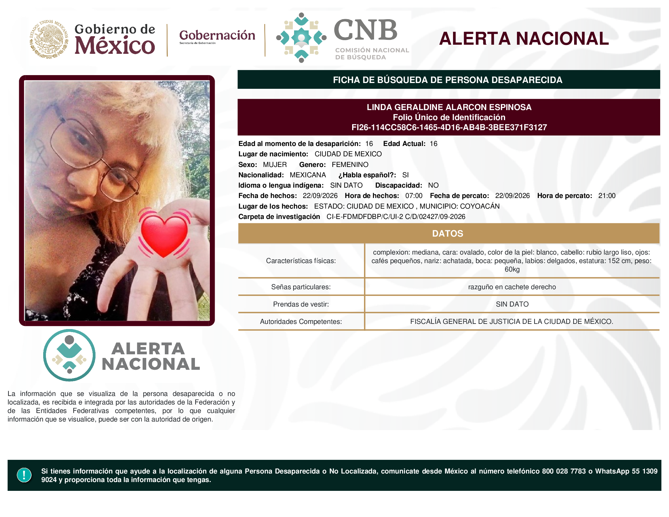 LINDA GERALDINE ALARCON ESPINOSA