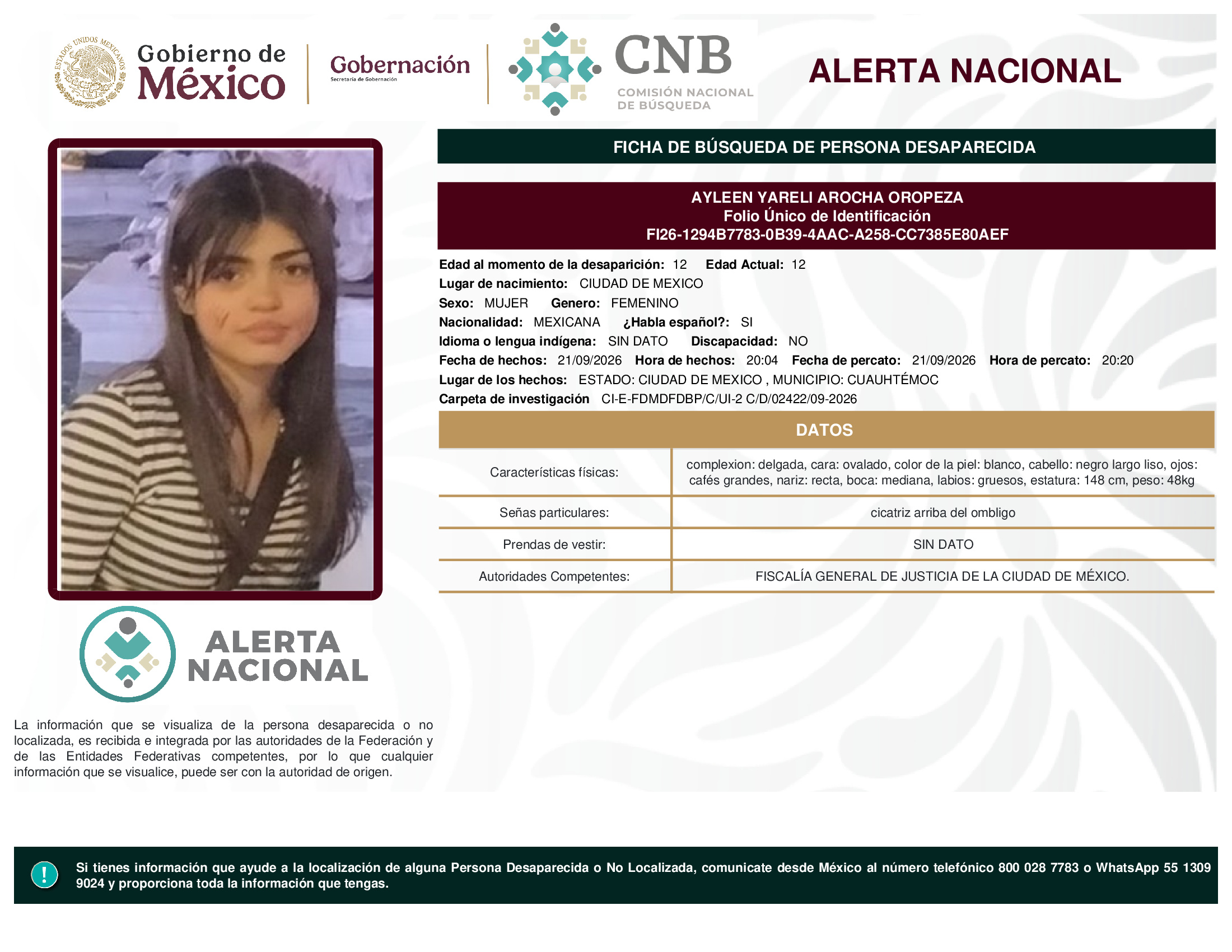 AYLEEN YARELI AROCHA OROPEZA