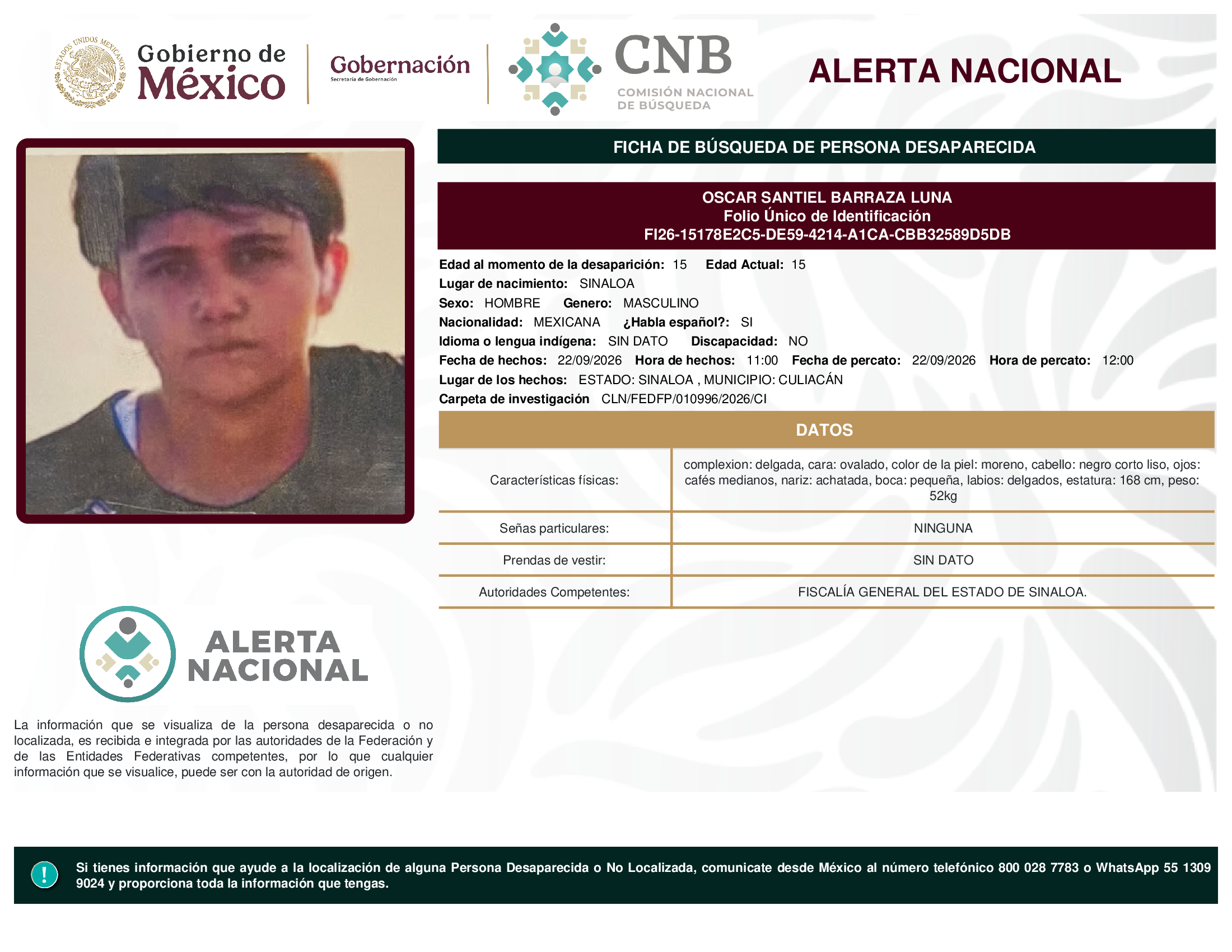 OSCAR SANTIEL BARRAZA LUNA