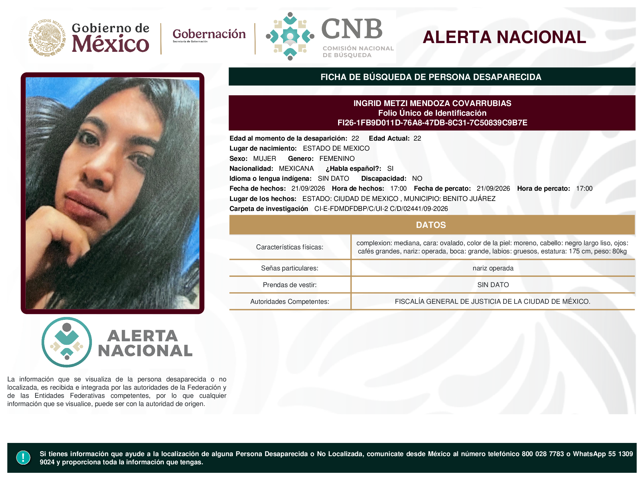 INGRID METZI MENDOZA COVARRUBIAS