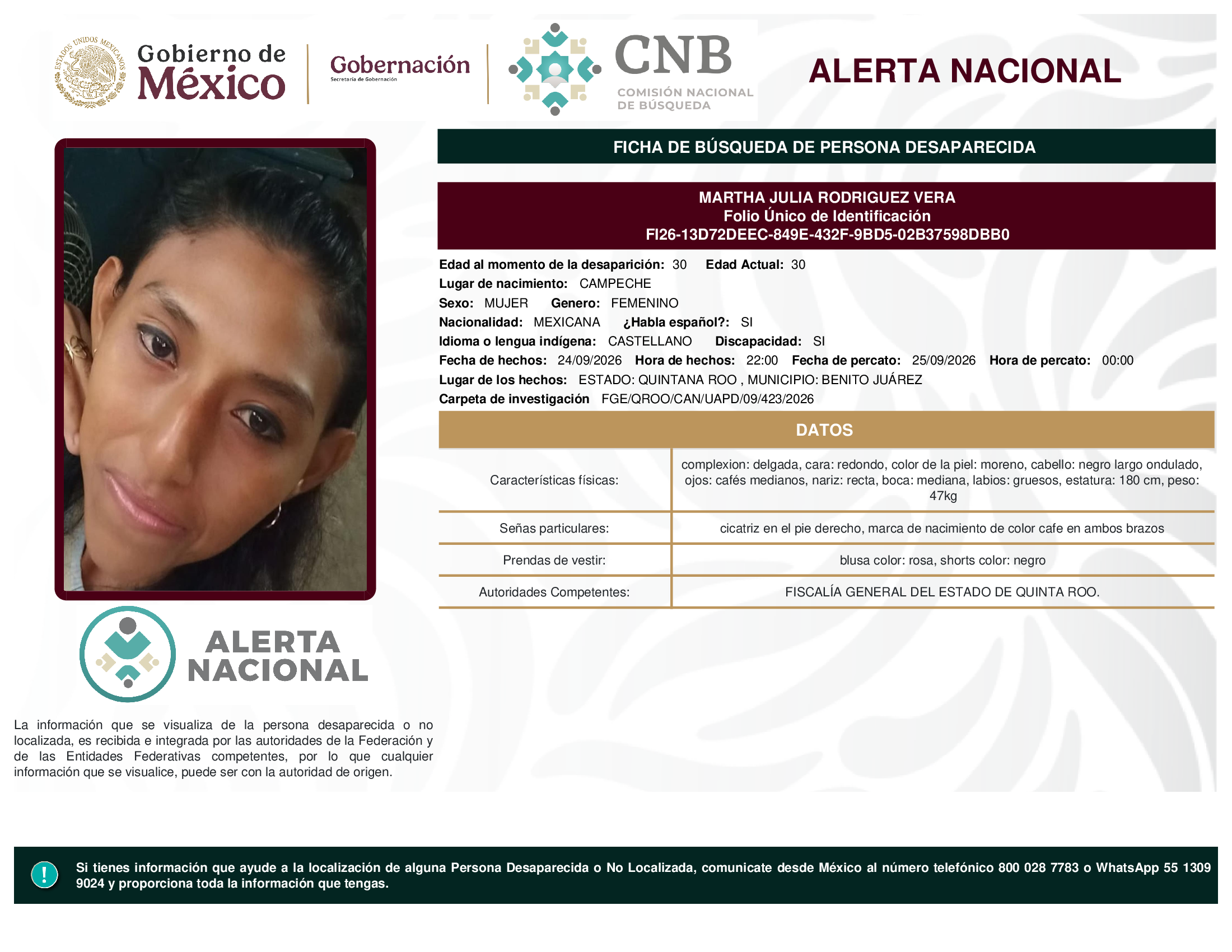 MARTHA JULIA RODRIGUEZ VERA