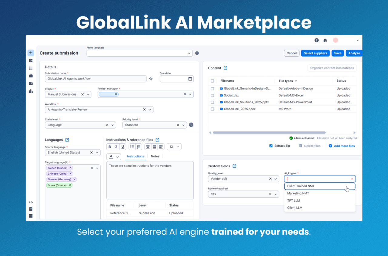 GlobalLink AI Marketplace