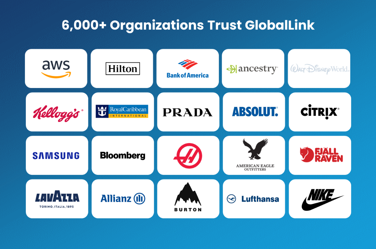 Organizations that trust GlobalLink