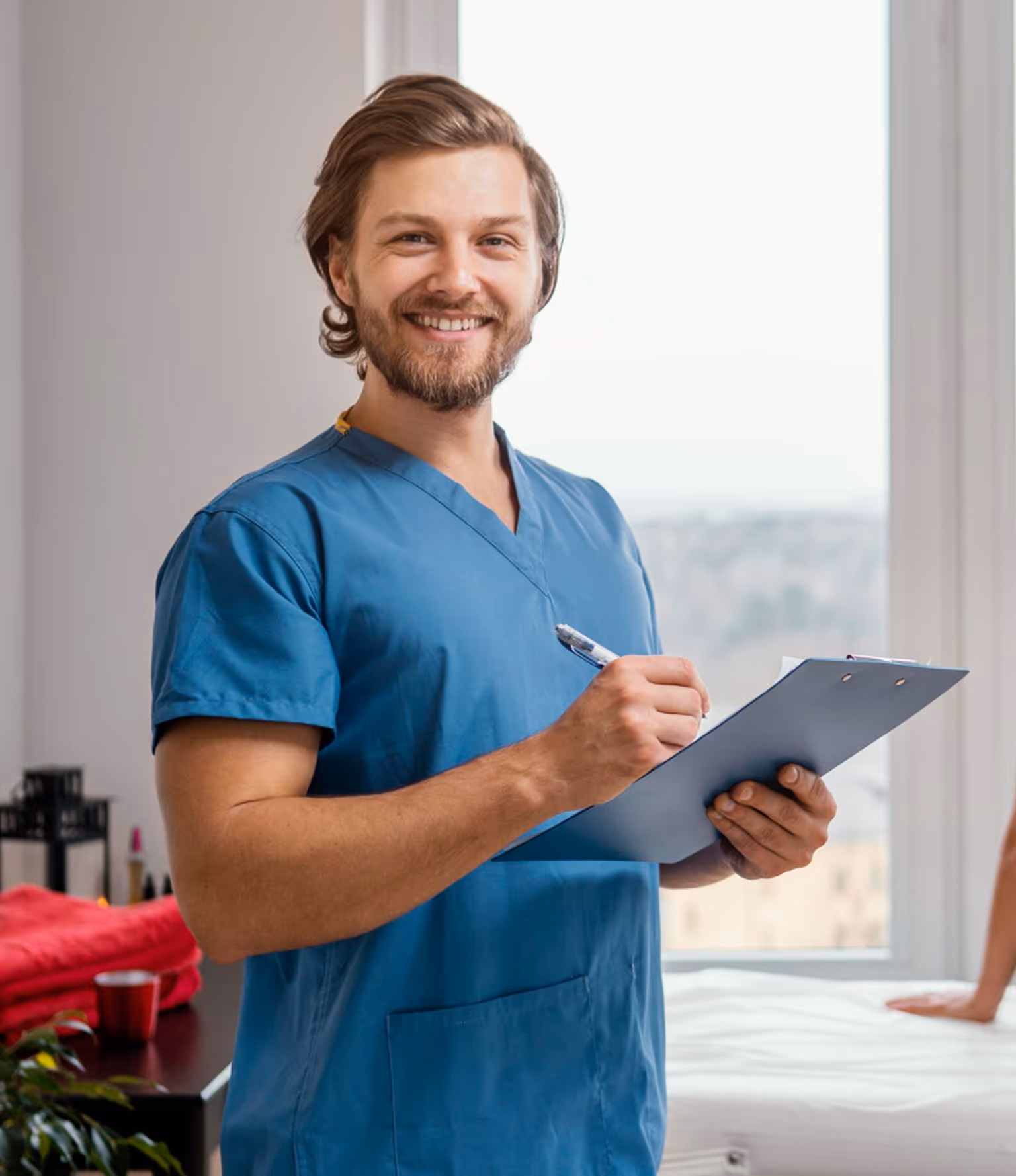 Business owner smiling after switching to Adaptify’s transparent pay-as-you-go AI receptionist pricing.