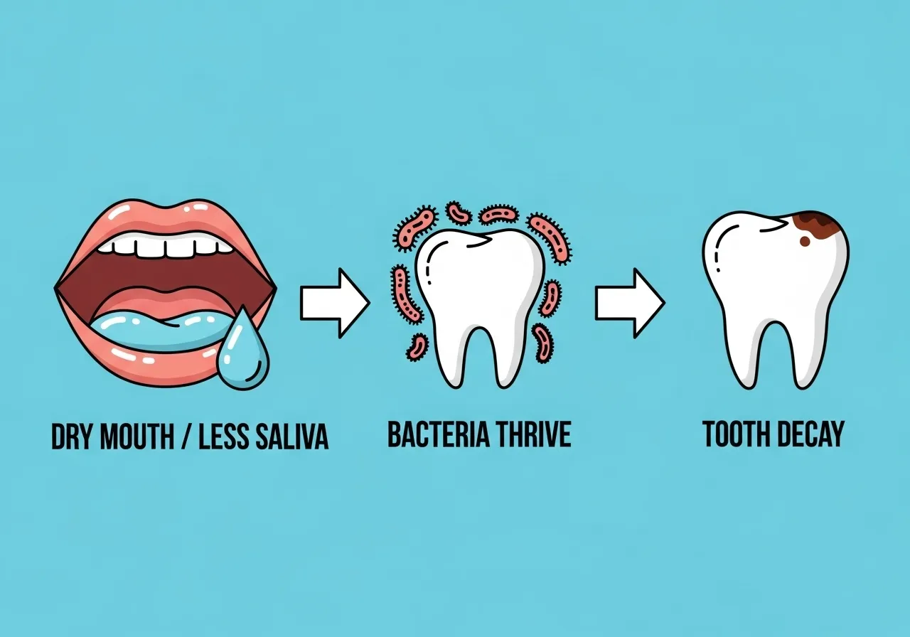ปากแห้งทำให้ฟันผุ