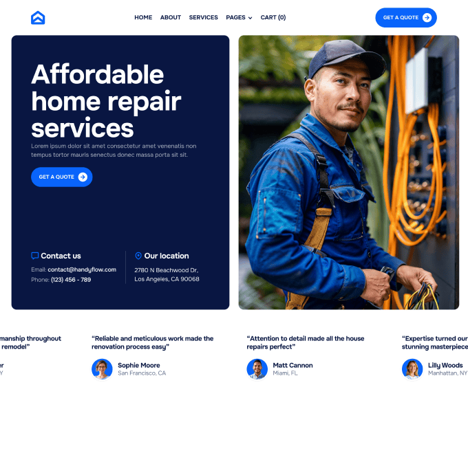 Handyflow X - Home V3 Page - Handyman Webflow Template | BRIX Templates
