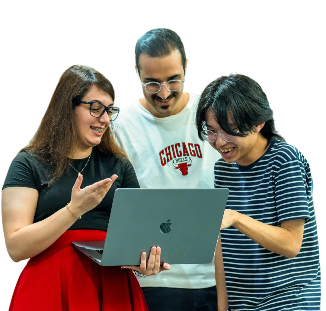 Team collaboration at Deriv Dubai office, reflecting our innovative and inclusive culture
