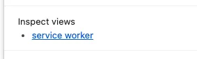 Screenshot of service worker dashboard