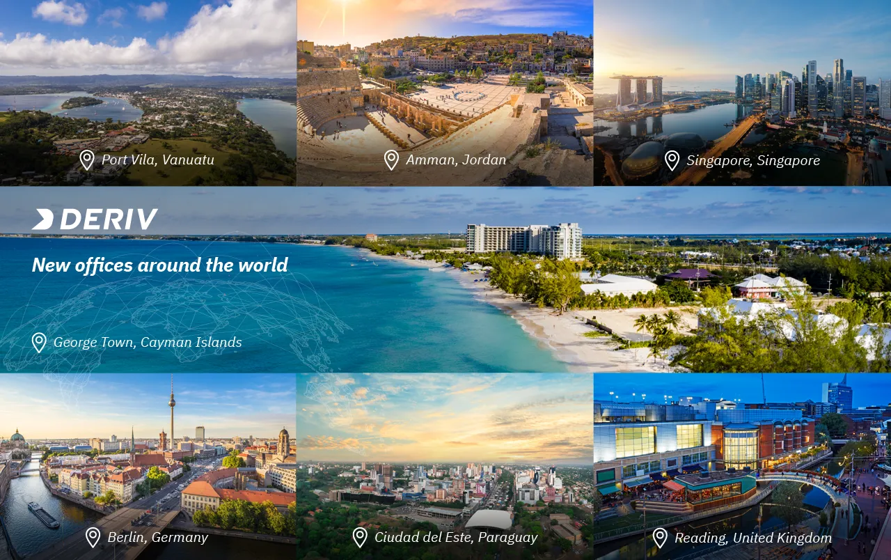 Deriv افتتحت 7 مكاتب جديدة حول العالم في عام 2022