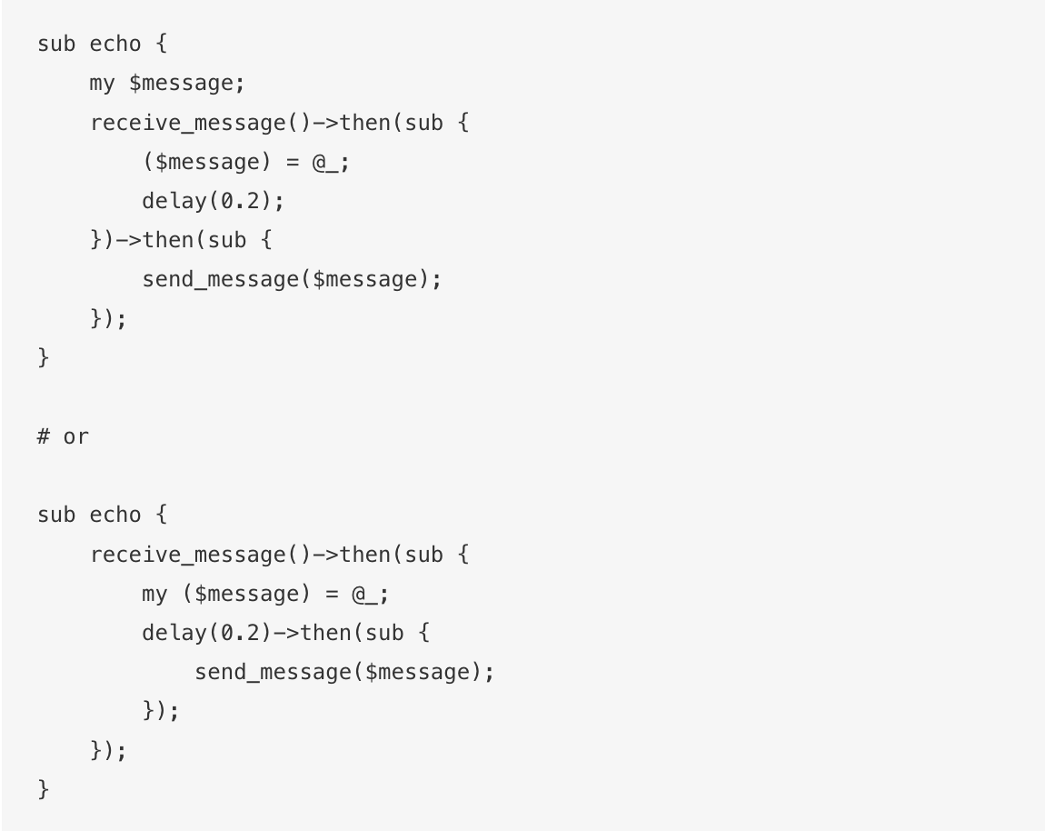 أمثلة كود للدالة الفرعية echo