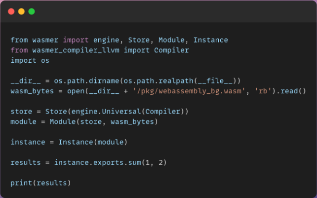 كيفية تضمين كود Rust في Wasm داخل كود Python