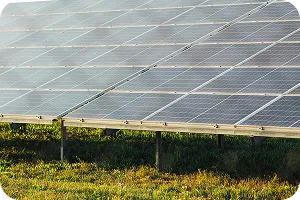A solar panel on the roof of a building.