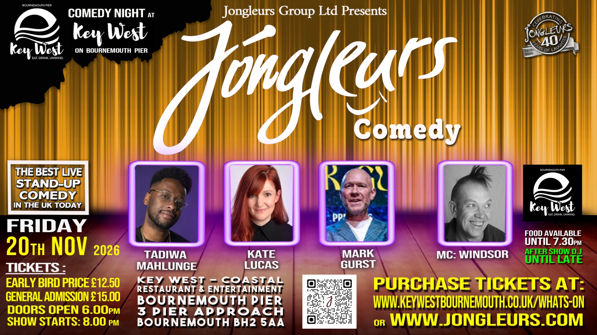 Jongleurs Stand Up Comedy on Bournemouth Pier