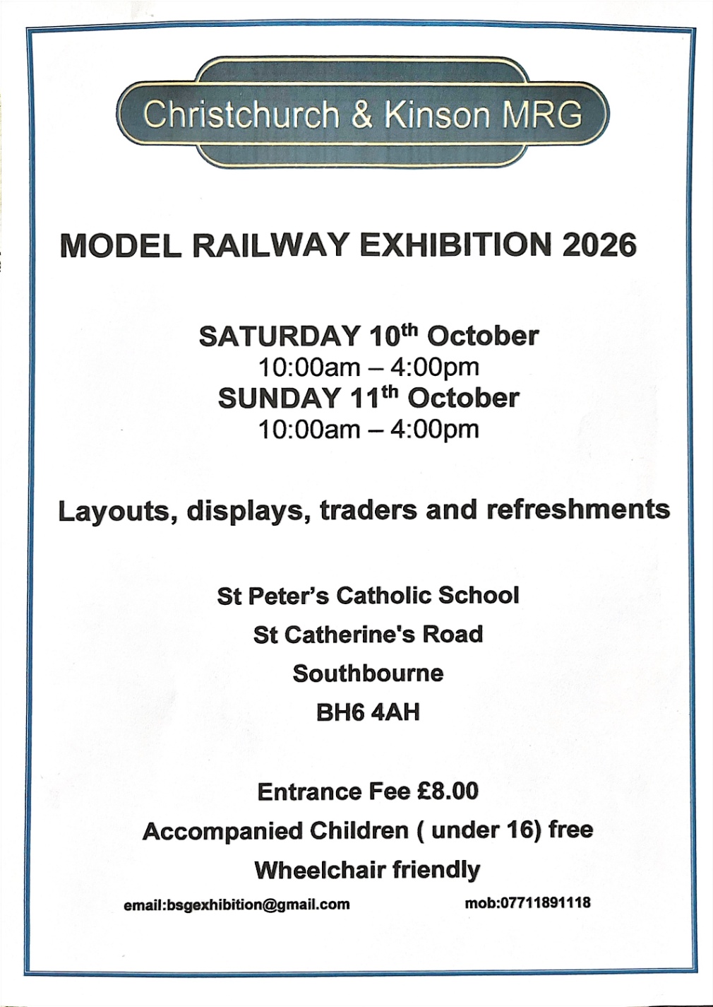 Christchurch Model Railway Exhibition