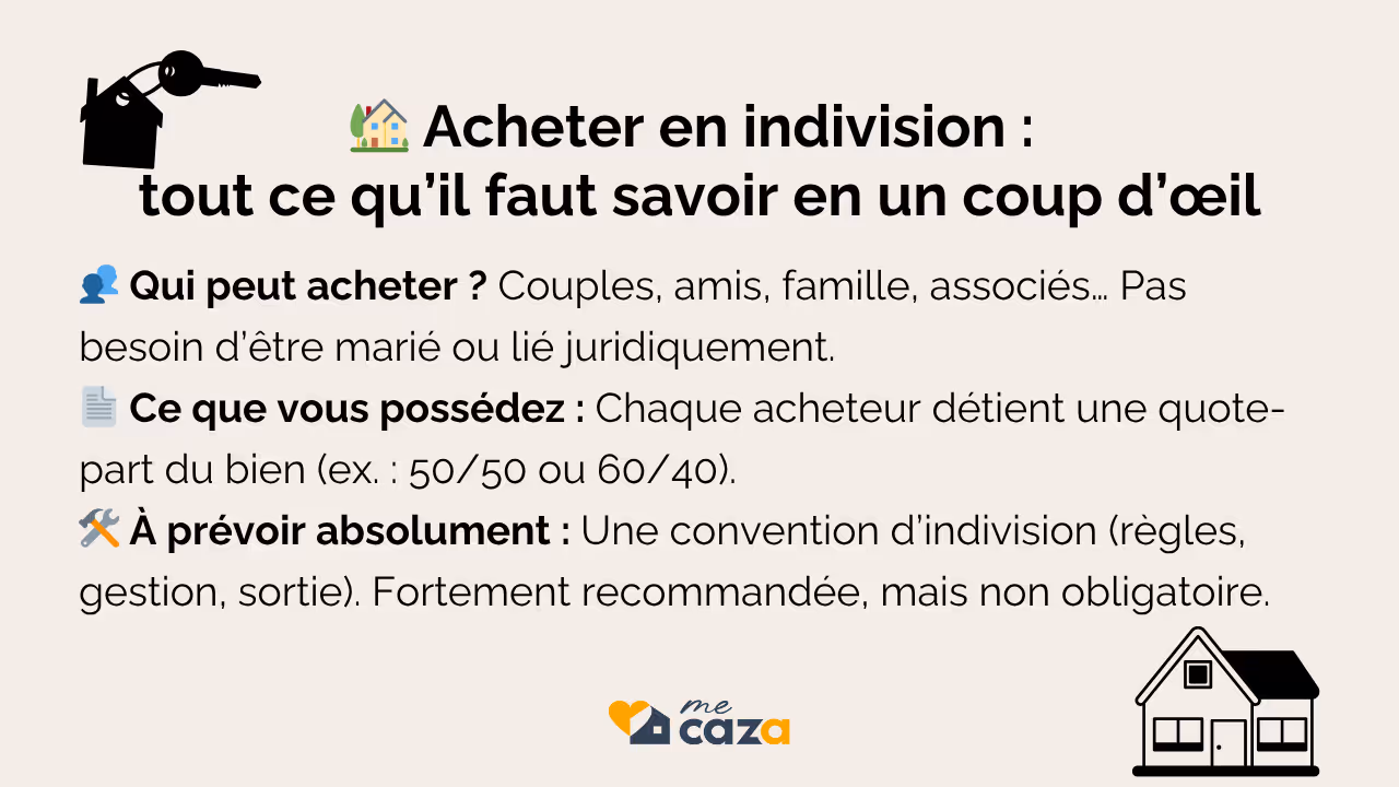 3 choses indispensables à connaître pour acheter en indivision