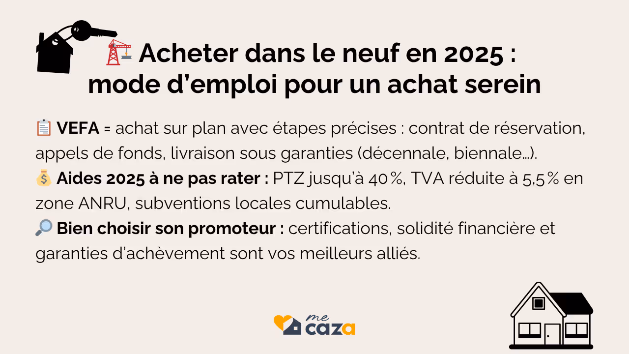 acheter dans le neuf en 2025 définition du terme VEFA, les aides à ne pas rater et comment bien choisir son promoteur immobilier