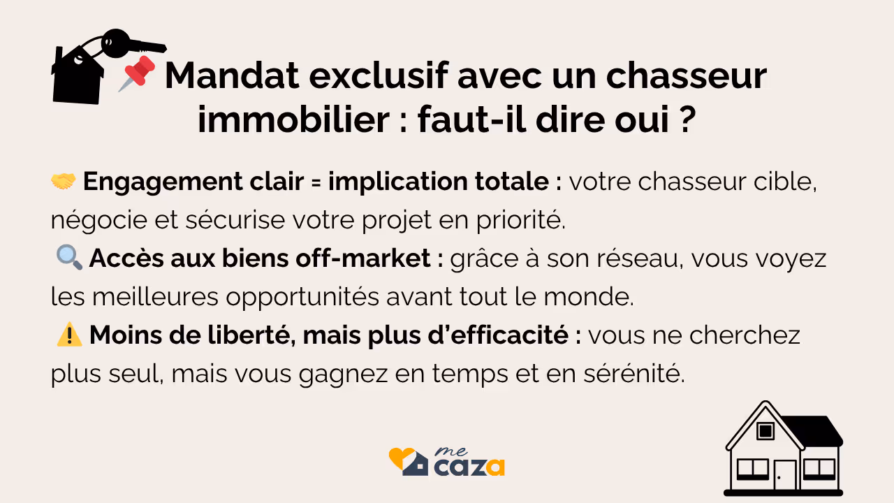 signer un mandat exclusif avec un chasseur immobilier