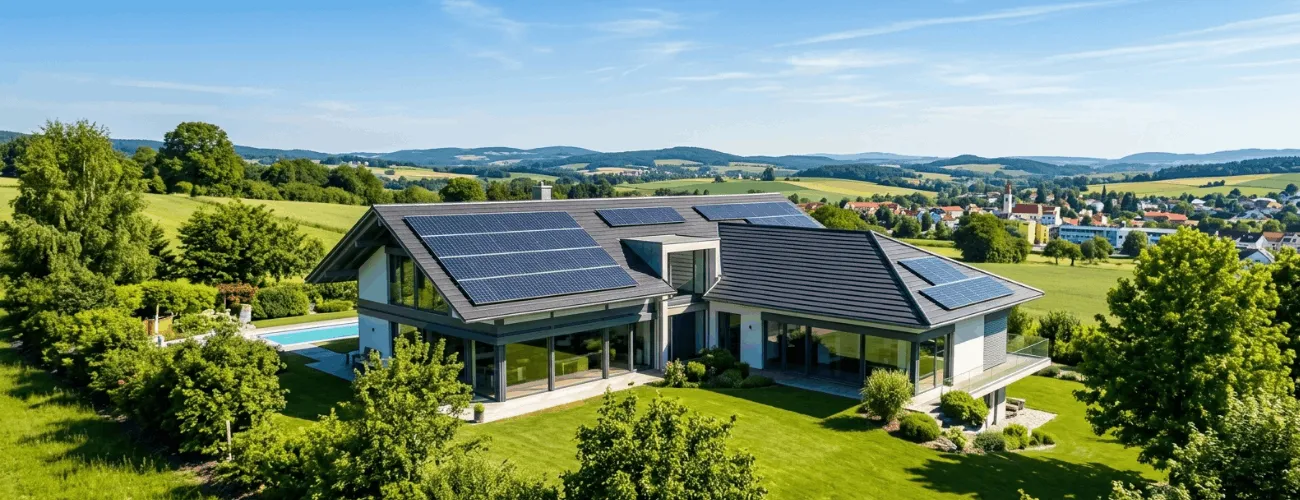 buying a house with solar panels and a property finder