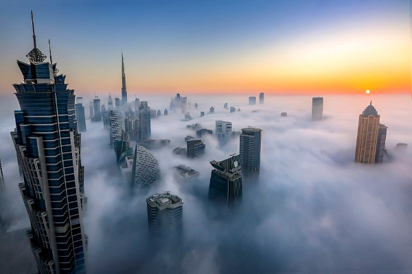 Foggy day in Dubai
