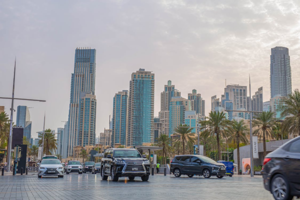 Cars on Dubai road
