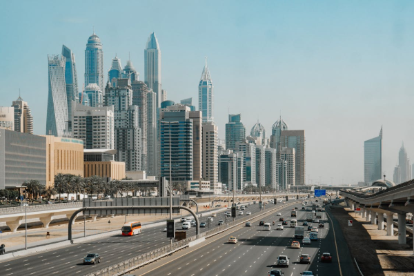 Cars on Dubai Road