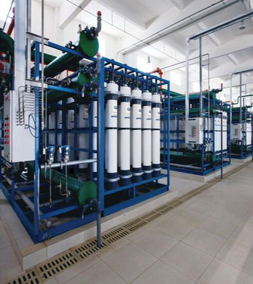 View of water treatment system