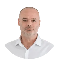 A man in a white shirt.