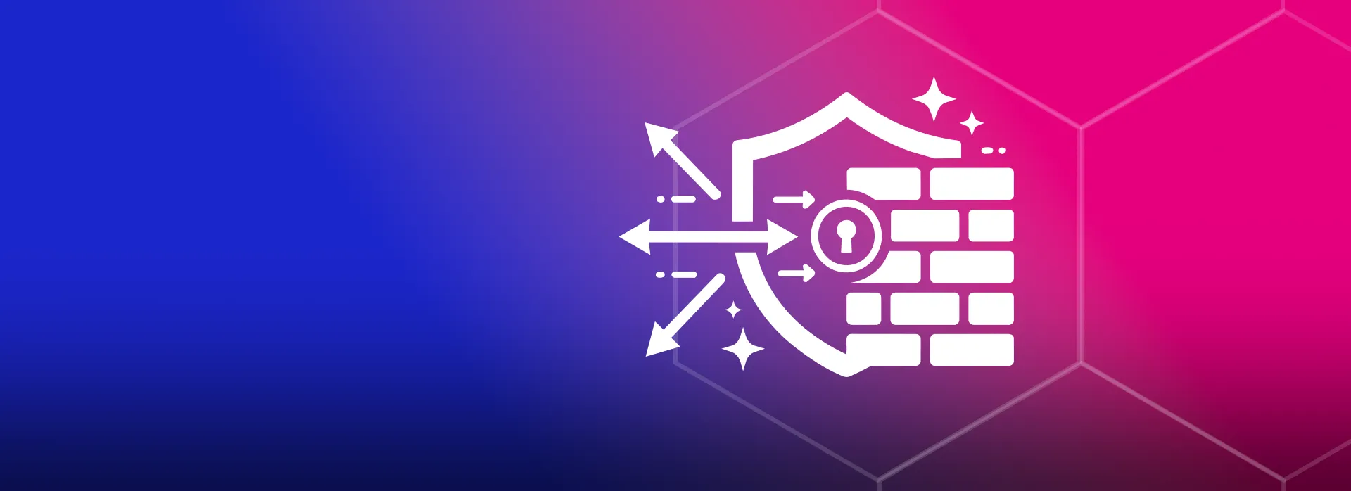 gekleurde achtergrond met firewall icoon.