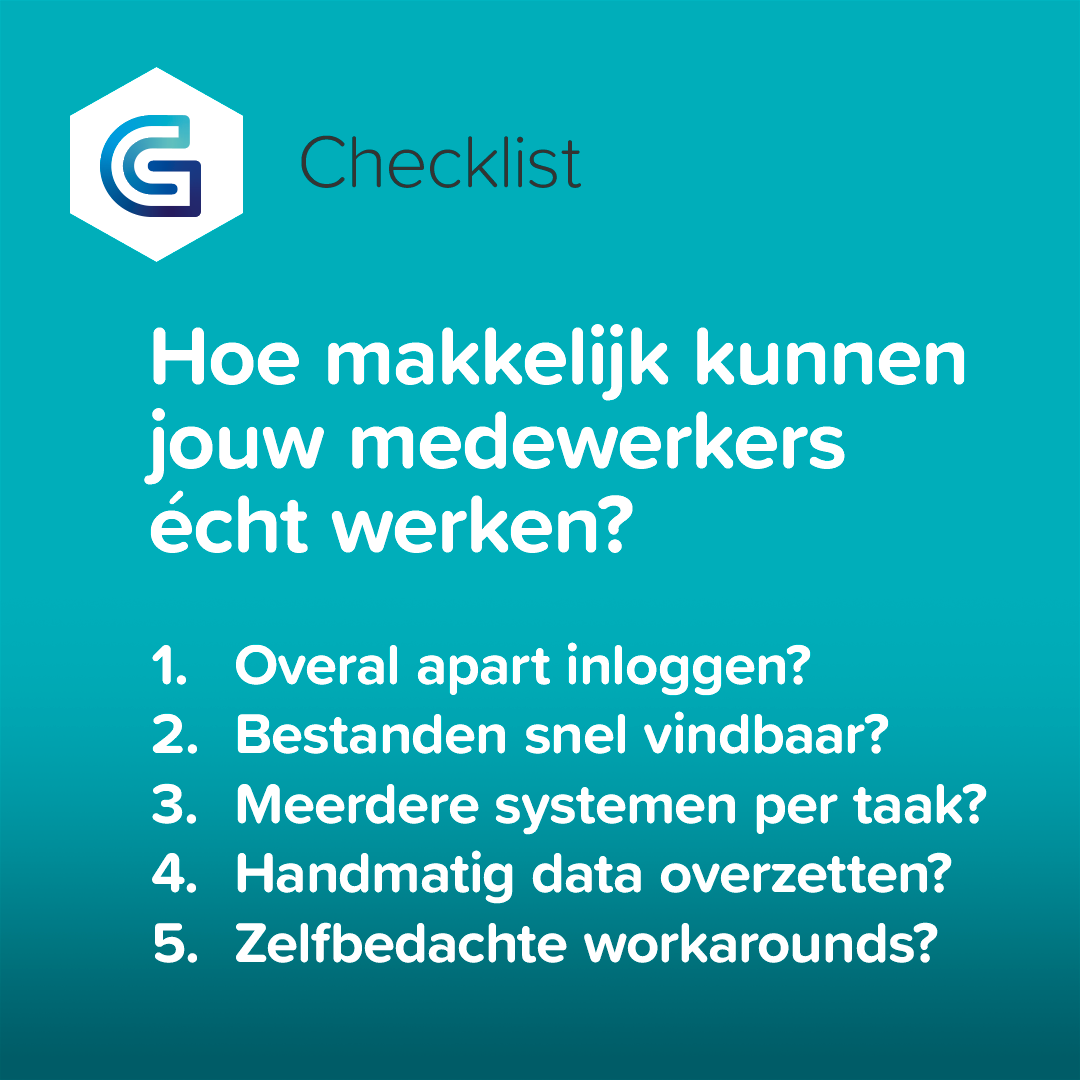 Afbeelding van een checklist met hoe makkelijk jouw medewerkers echt kunnen werken.
