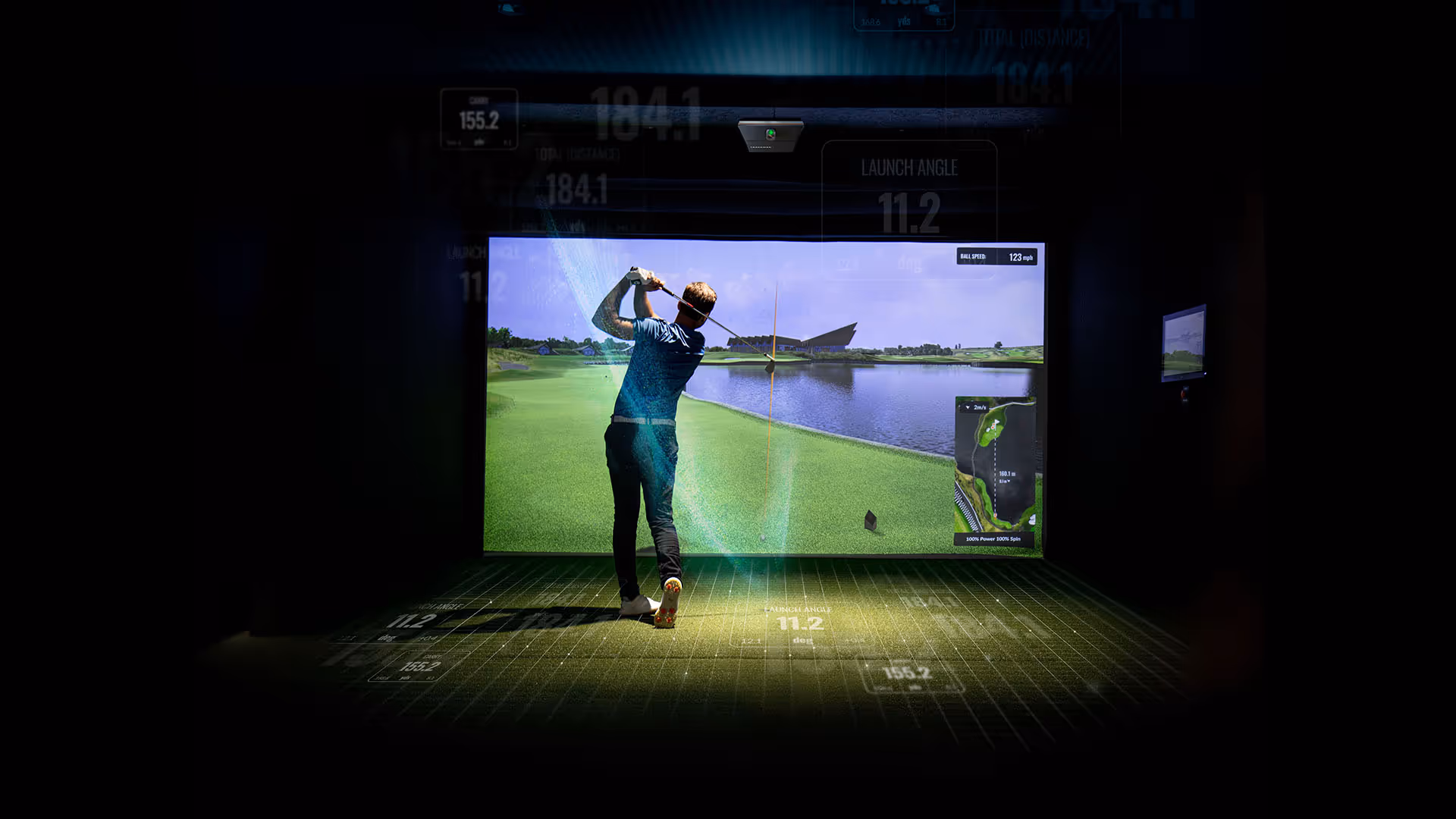 Indoor metrics tee shot
