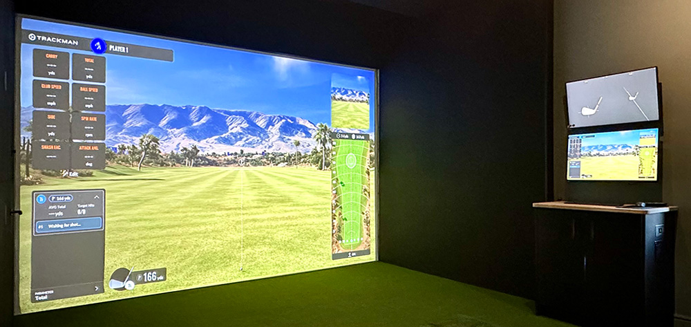 A stunning view of an indoor GolfSpace