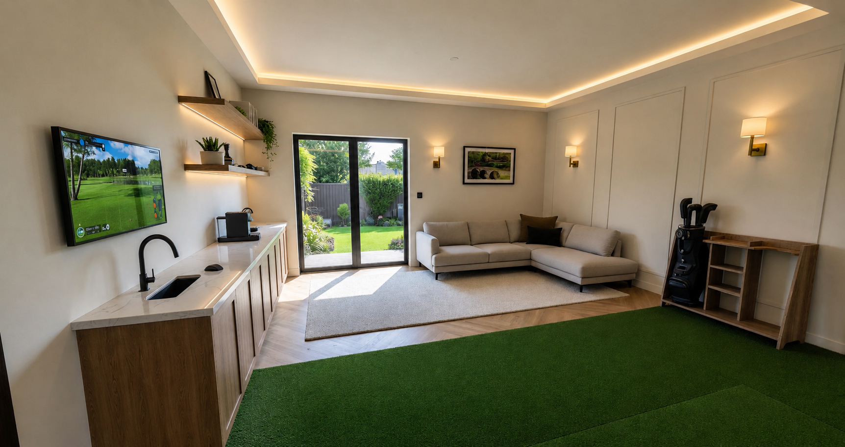 Inside a purpose built residential GolfSpace