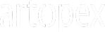 Artopex logo in white text on a black background.