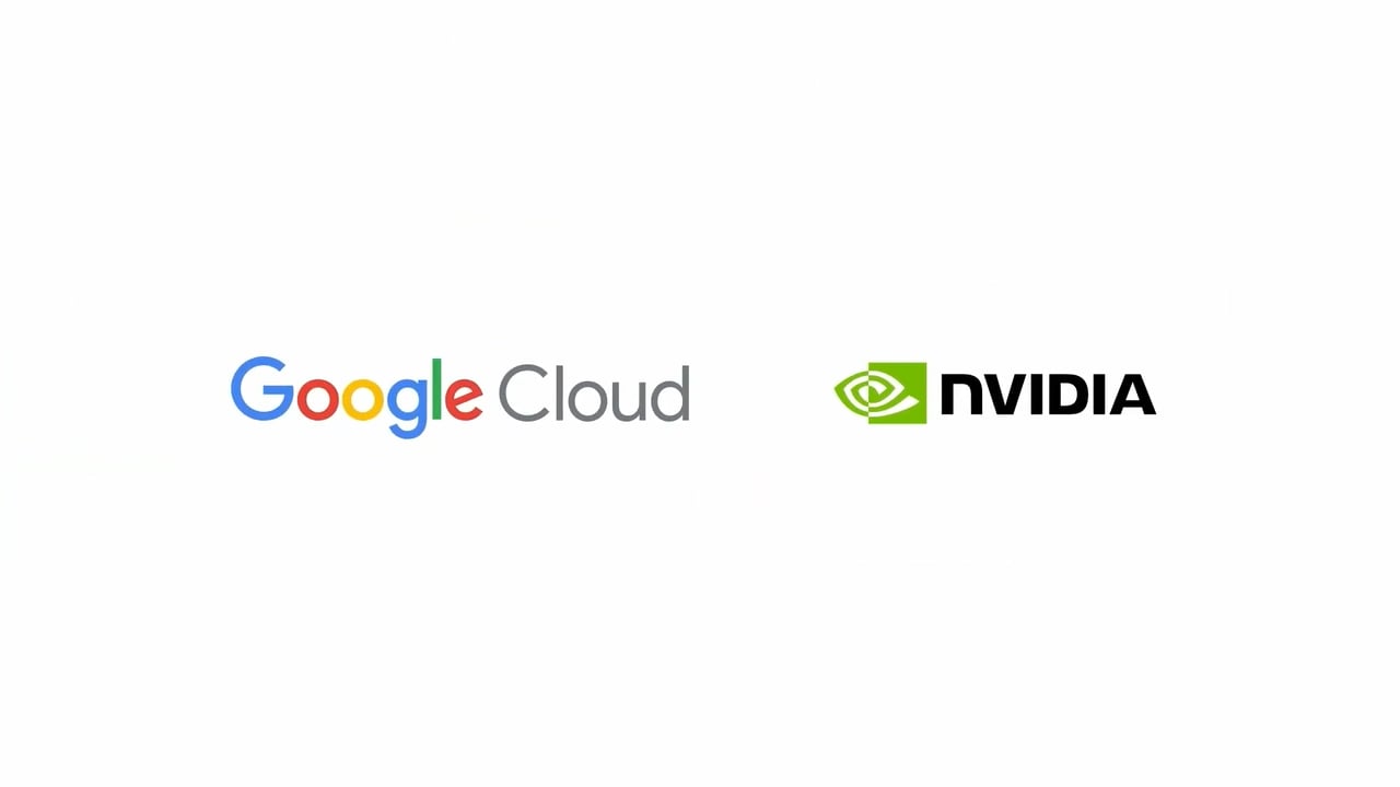Google Cloud and NVIDIA logos side by side on white background