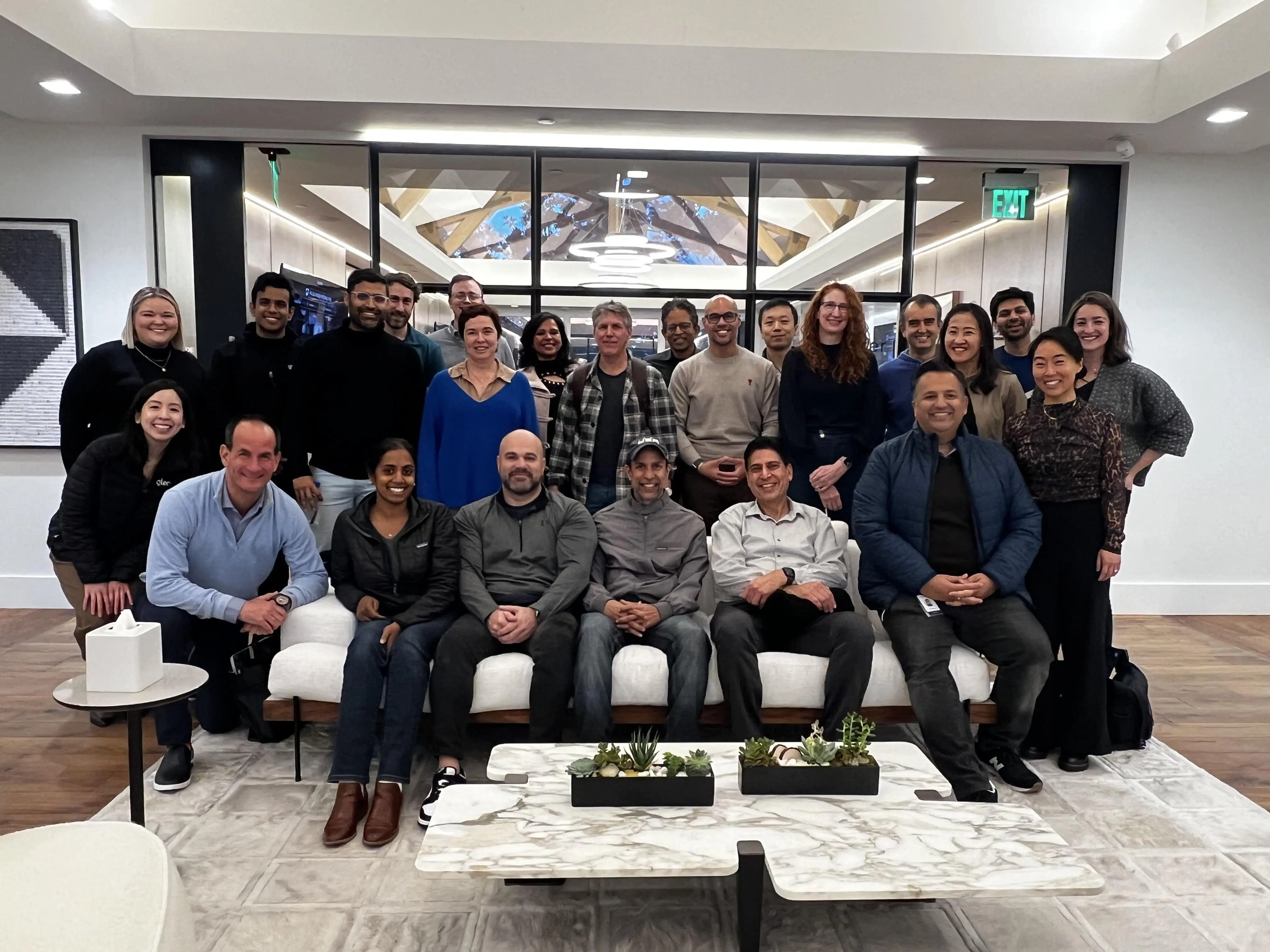 Glean team and customers at KP's office