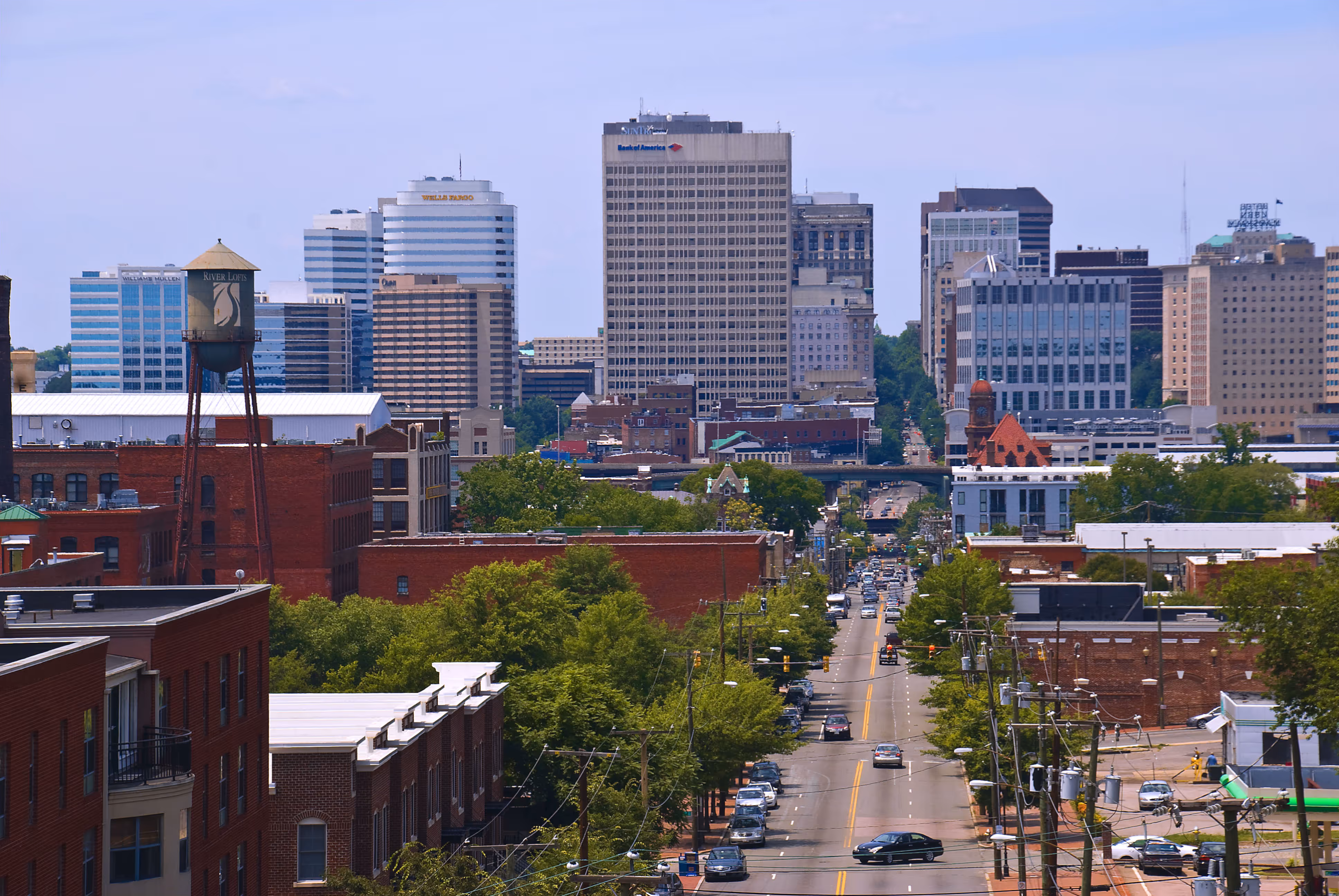 Image from Libby Hill overlooking downtown Richmond, Virginia